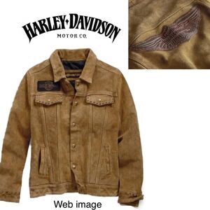 NWT Harley-Davidson Women's Gauges Patch Suede Leather Jacket